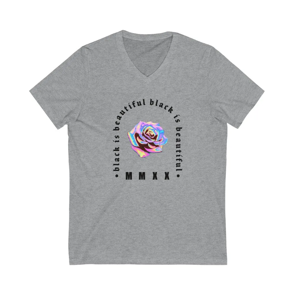 BLACK IS BEAUTIFUL - Unisex V-Neck T-shirt