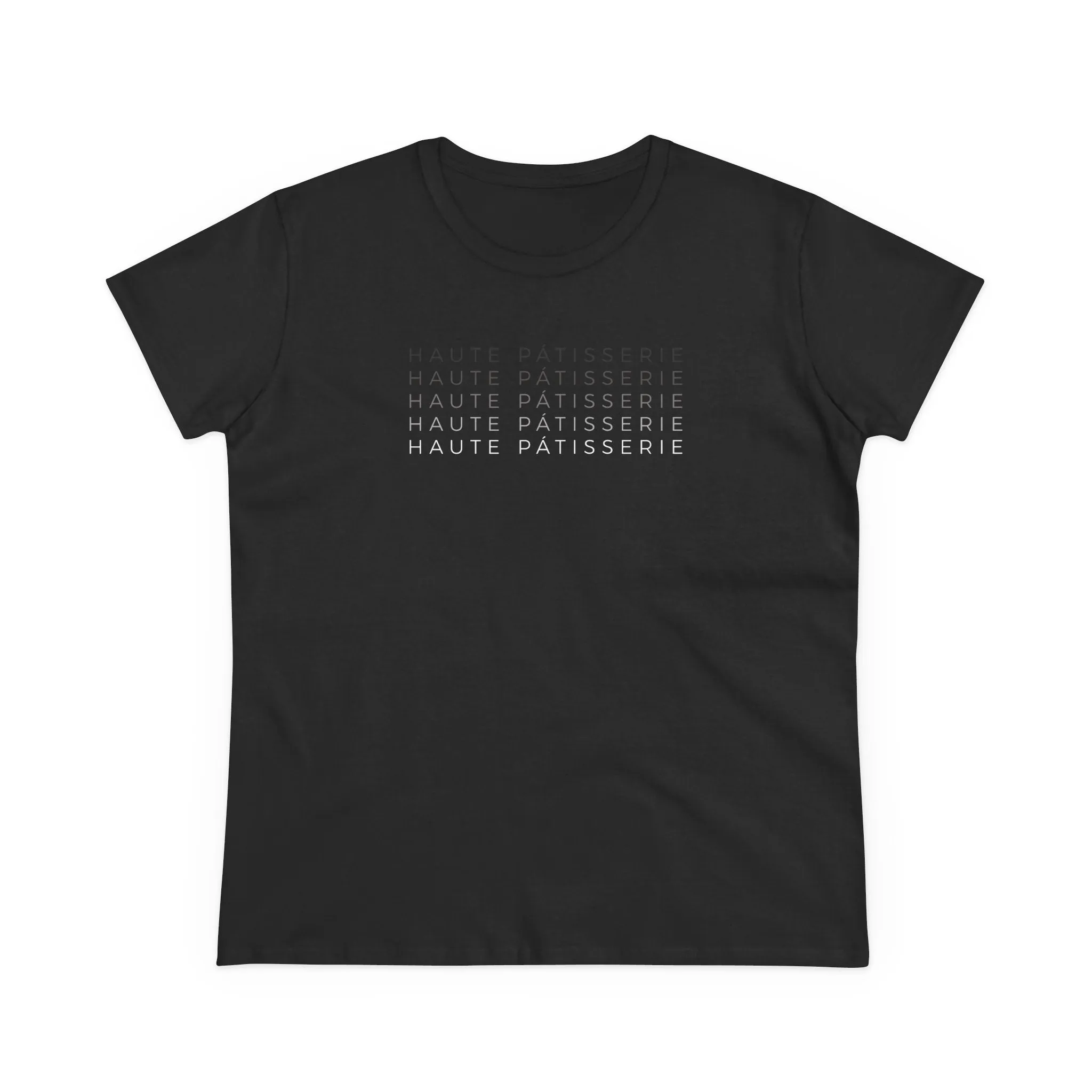 Haute Pâtisserie Stacked Women's Cotton Tee – Soft & Stylish