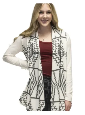 Liberty Wear Collection Cardigan: Aztec Pattern
