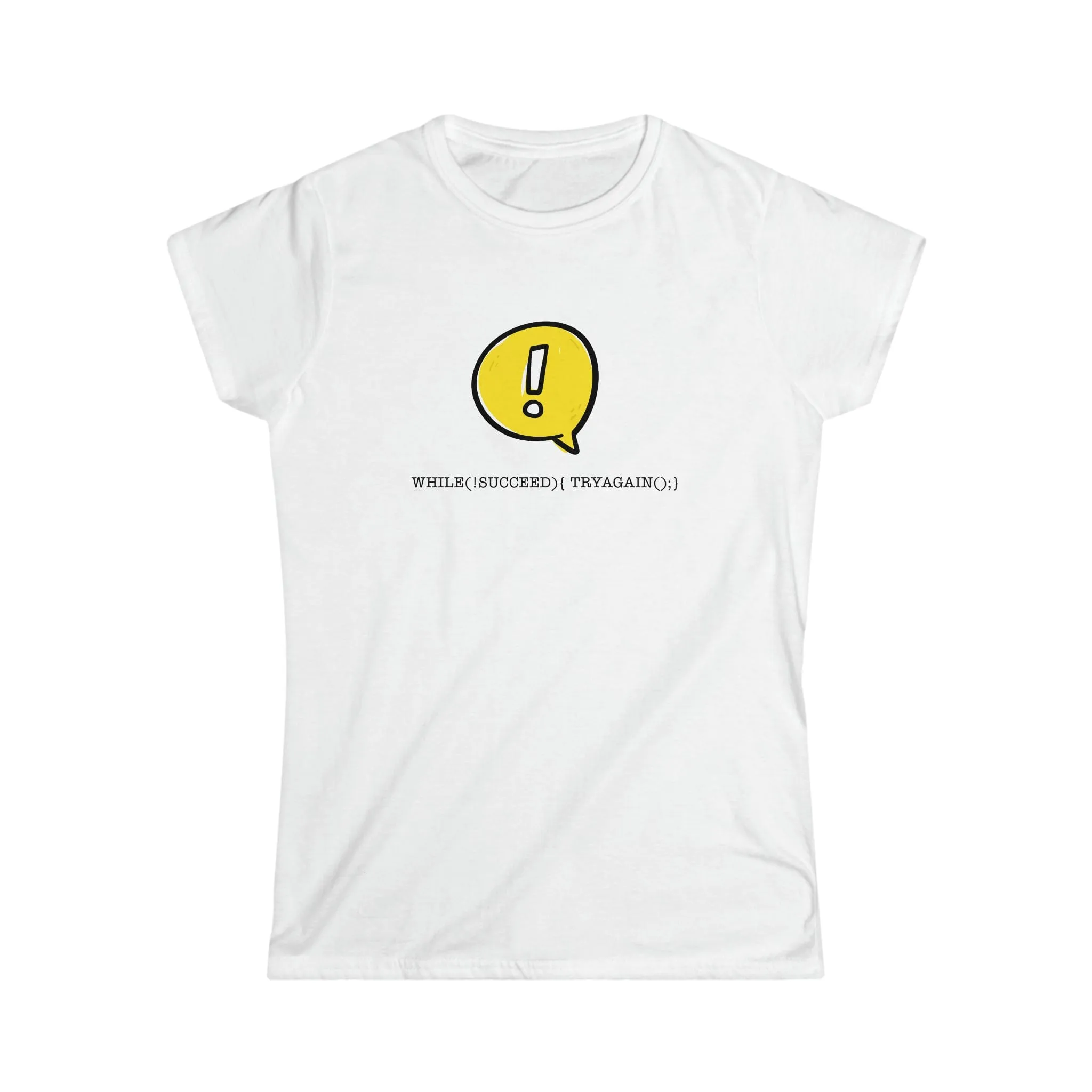 "Succeed" White Custom T-Shirt for Women  | Art by Noa Bar Lev
